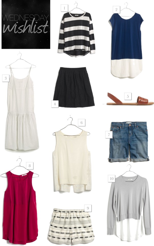 madewell, pull-on pullover shirt, rugby stripes, boyshorts, colorblock tunic dress