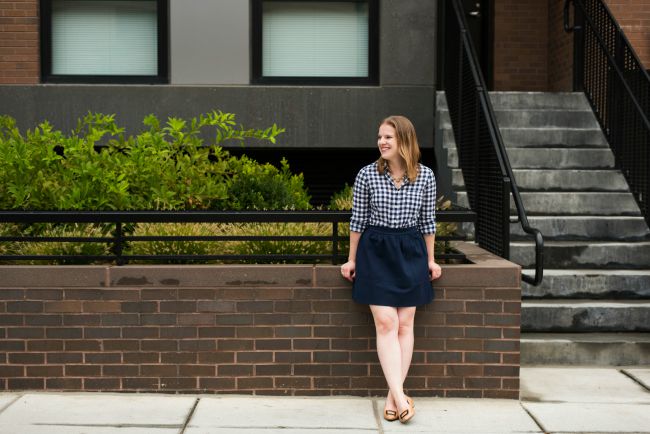 The Gingham Top | Something Good gingham, button down, womens, fashion, style, fall, outfit, j.crew factory, madewell skirt, rockport #dailyadventure