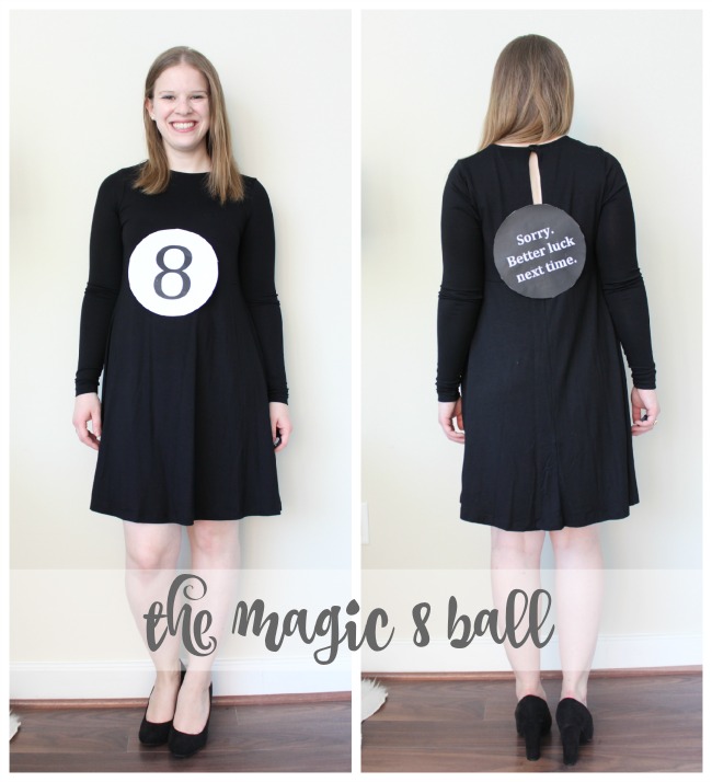 SSG: The Lazy Girl's Guide to Halloween | Something Good the lazy girl's guide to halloween costumes, magic 8 ball costume, last minute costume