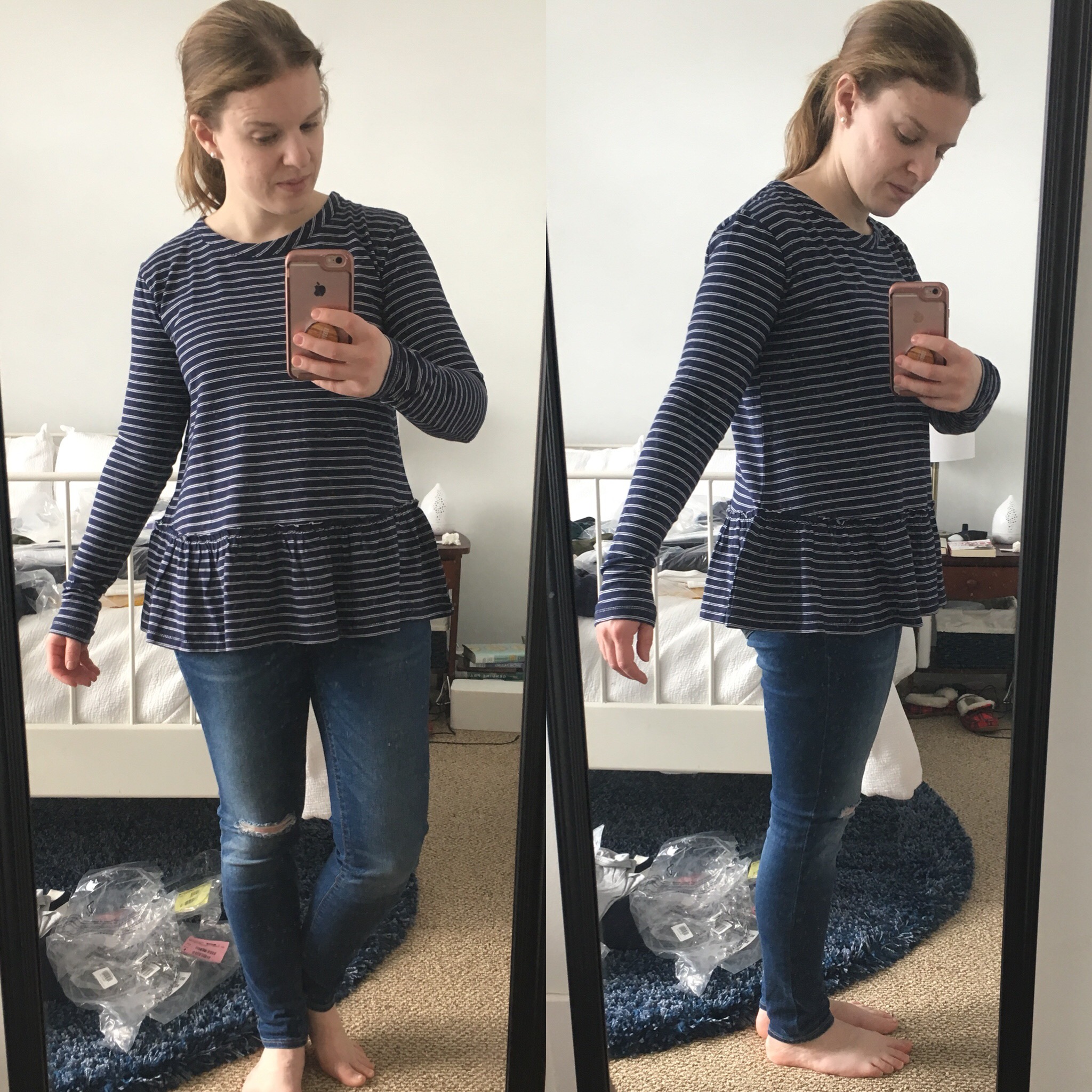 Caslon peplum tee