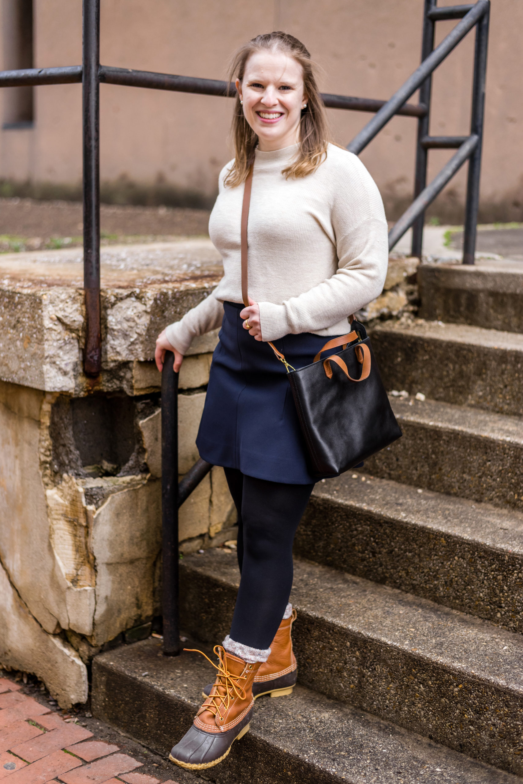 blogger wearing L.L. Bean boots dc woman blogger wearing L.L. Bean boots