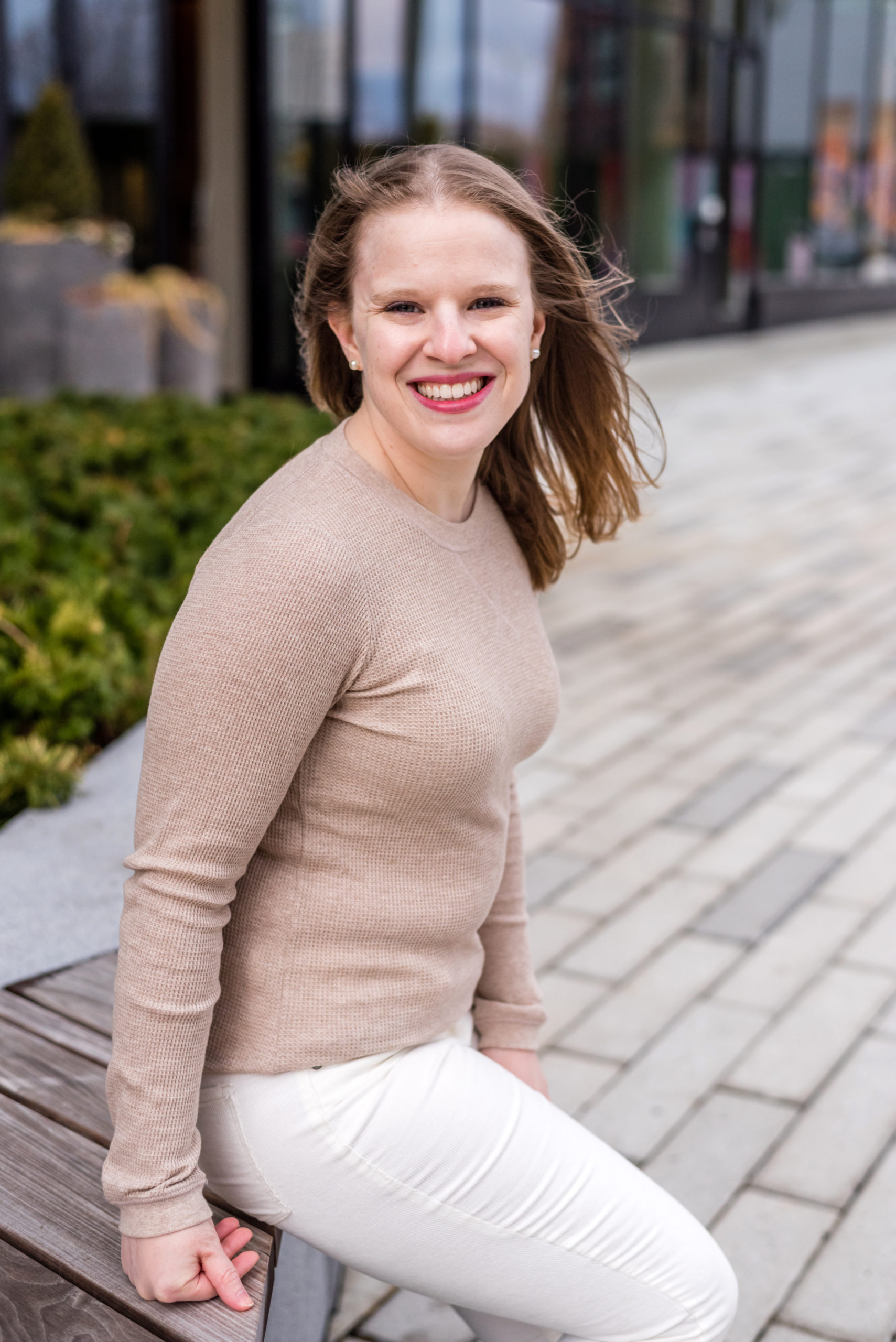 Everlane the Long-sleeve waffle tee dc woman blogger wearing Everlane the Long-sleeve waffle tee