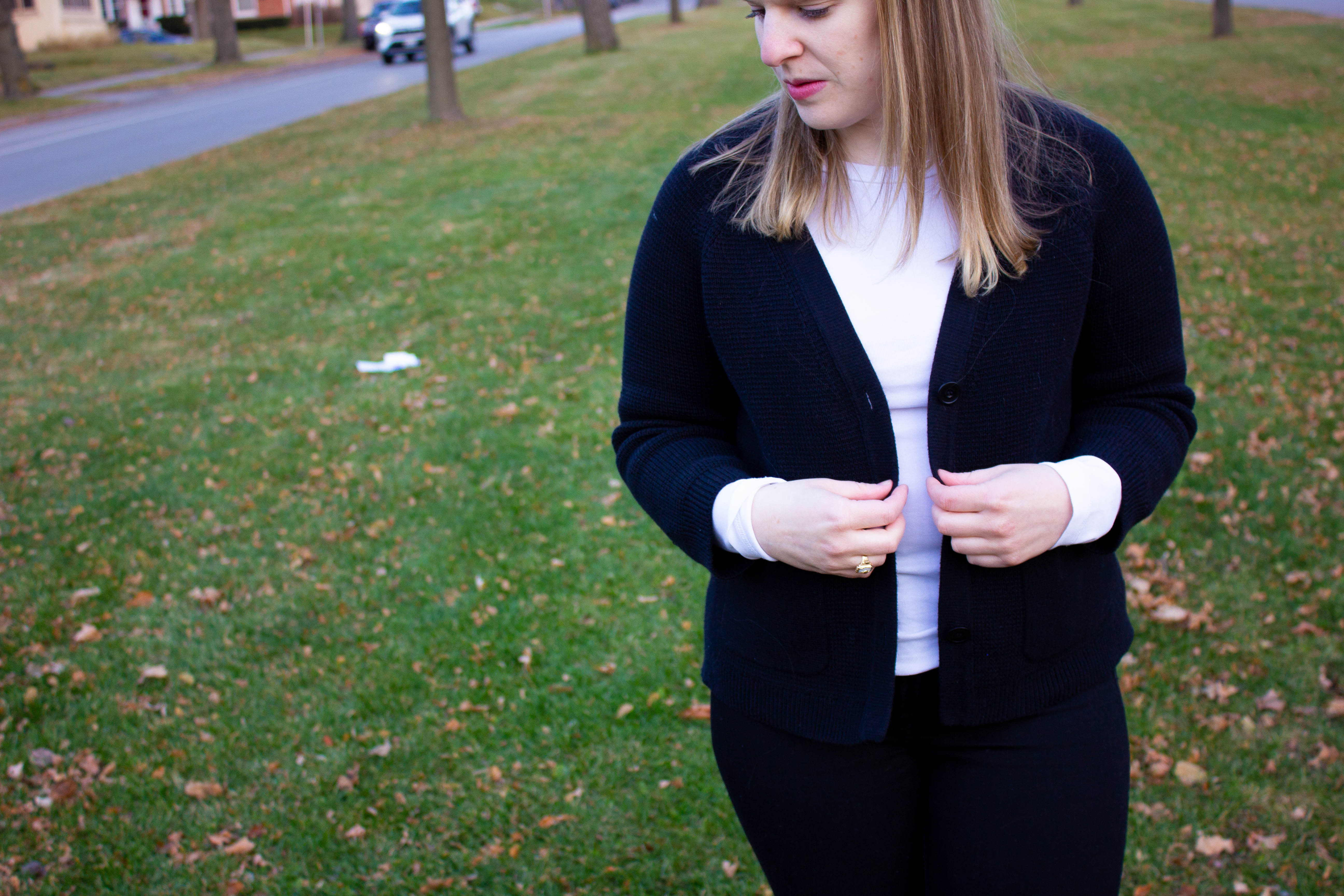 Knit Black Cardigan for Fall and Winter How to Style a Knit Black Cardigan for Fall and Winter