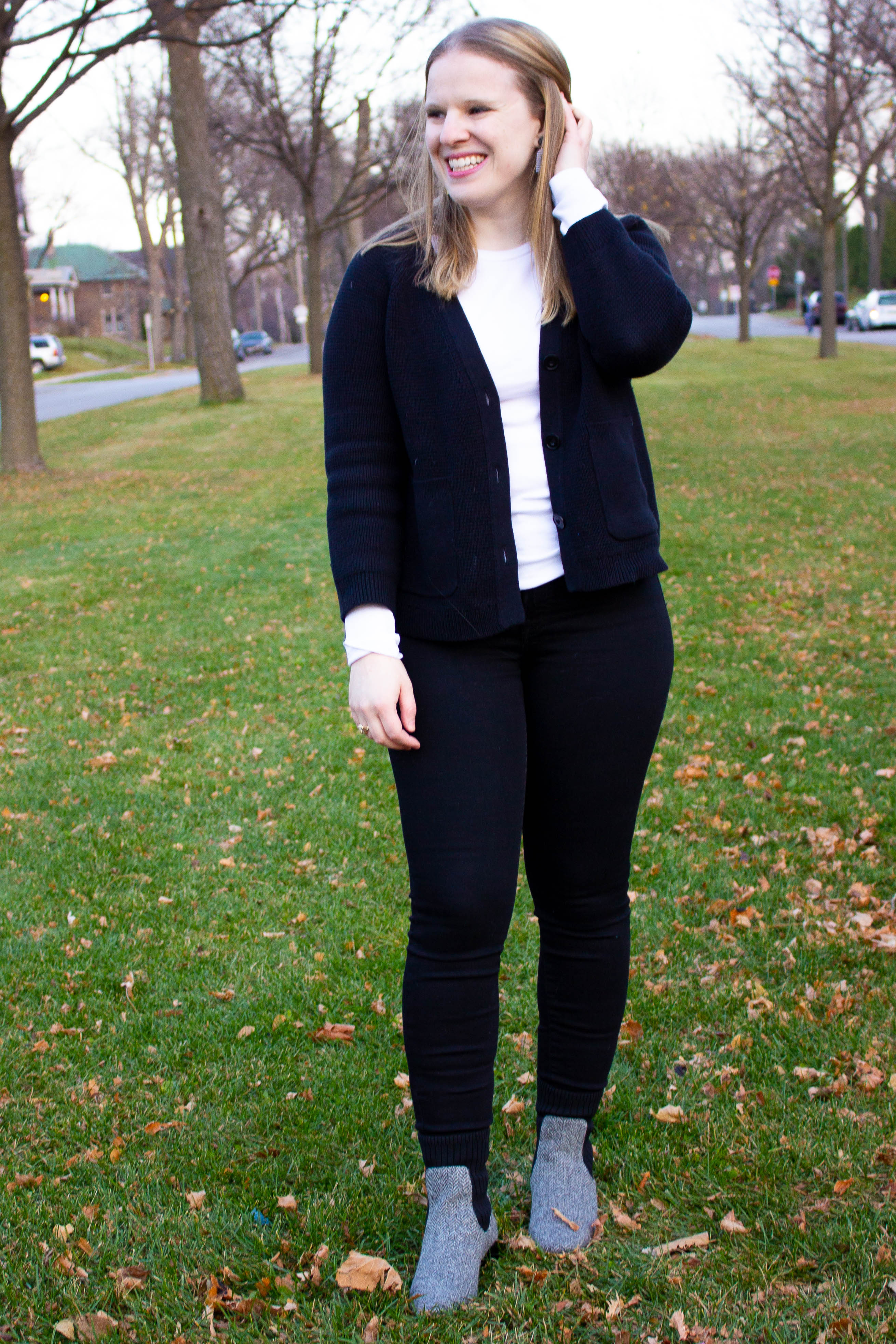 Tips to Style a Black Cardigan How to Style a Knit Black Cardigan