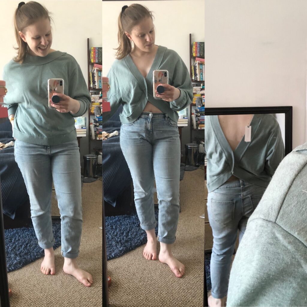 Anthropologie Pilcro Ryanne Open Back Sweatshirt Anthropologie Pilcro Ryanne Open Back Sweatshirt
